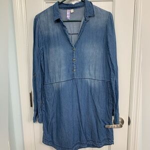 Alya Y2K Denim dress with drop waist, 100% cotton size M